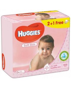 Soft Skin Baby Wipes 2 + 1 Free 56 X  Sheet 