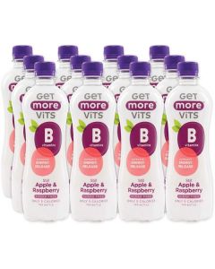 Apple and Raspberry Flavored Water ( Vitamin B ) 12 X  Piece (500 ml)