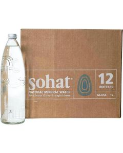 Natural Mineral Water 12 X  Glass Bottle (1 liter)