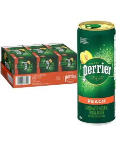 Sparkling Natural Mineral Water with Peach Flavor 30 X  Metal Can (250 ml)