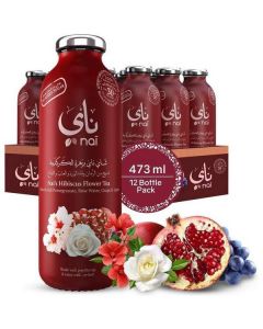 Hibiscus & Pomegranate Rose Water Flower Tea 12 X  Metal Can (473 ml)