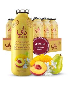 Peach & Mango Jasmine White Peony Tea 12 X  Metal Can (473 ml)