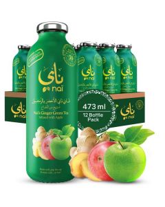 Ginger Green Tea Infused with Apple 12 X  Metal Can (473 ml)