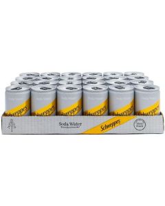 Schweppes Soda Water 30 X  Metal Can (150 ml)