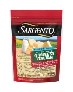 Shredded Reduced Fat 4 Cheese Italian Natural Cheese 12 X  Pouch 