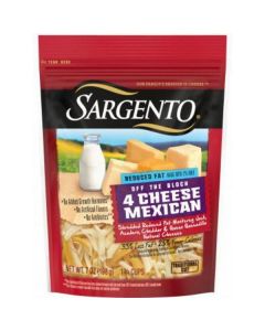 Shredded Reduced Fat 4 Cheese Mexican Natural Cheese 12 X  Pouch 