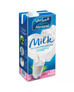 Skimmed Long Life Milk - Fat Free 12 X  Tetrapack (1 liter)