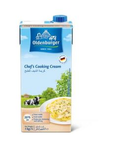 UHT Chef's Cooking Cream 20% fat 12 X  Tetrapack (1 liter)