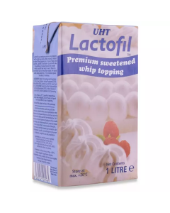 Lactofil (Premium Sweetened Whip Topping) 12 X  Tetrapack (1 liter)
