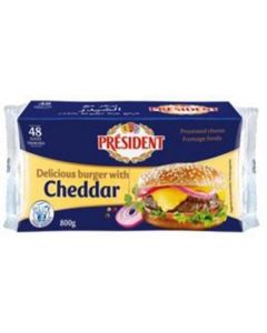 Cheddar Cheese Slices For Burger 9 X  Pouch 