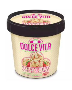 Strawberry Cheesecake Dolce Vita Premium Ice Cream   (1 liter)