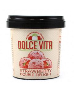 Strawberry Double Delight Dolce Vita Premium Ice Cream   (125 ml)