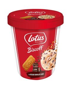 Biscoff with Belgium Chocolate Chips Ice Cream   (460 ml)