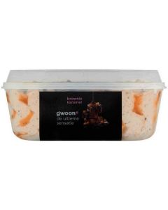 Brownie Caramel Ice Cream 6 X  Plastic Cup (900 ml)