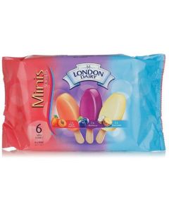 Mini Sorbets Peach Apricot, Blueberry & Pina Colada 12 X  Pouch (50 ml)