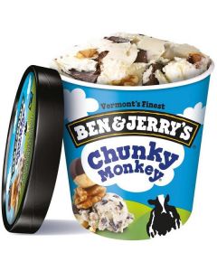 Chunky Money Ice Cream - Banana with Chocolatey Chunks and Walnuts   (473 ml)