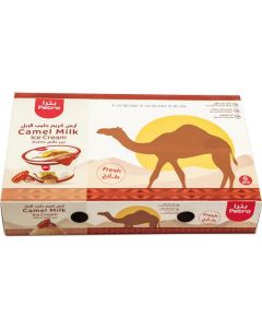 Camel Milk Ice Cream with Dates 6 X  Plastic Cup (150 ml)