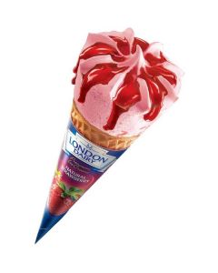 Natural Strawberry Ice Cream Cone 144 X  Piece (120 ml)