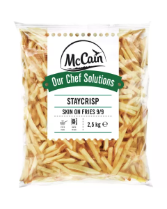 Frozen Staycrisp Fries Skin on 9x9mm 4 X  Bag 