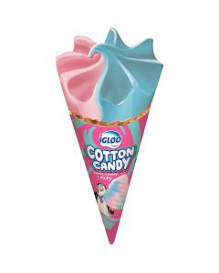 Cotton Candy Ice Cream Cone ( Sweet Creamy& Fluffy)   (120 ml)