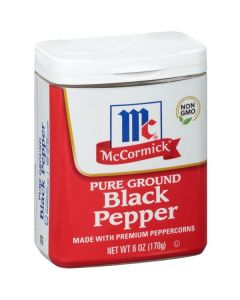 Pure Ground Black Pepper 8 X  Metal Can 