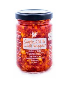 Garlic With Oil & Chilli Pepper 12 X  Glass Jar 