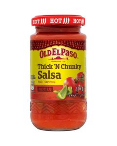 Thick & Chunky Mild Salsa with Tomato Pieces for Topping 12 X  Glass Jar 