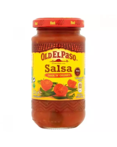 Thick & Chunky Salsa with Tomato Pieces Topping - Hot 12 X  Glass Jar 