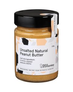 Unsalted Natural Peanut Butter 6 X  Glass Jar 