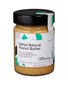 Salted Natural Peanut Butter 6 X  Glass Jar 