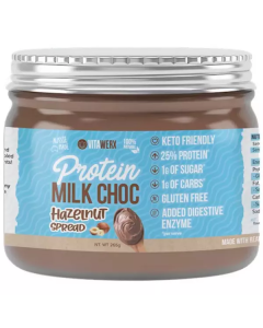 Protein Milk Chocolate Hazelnut Spread 12 X  Glass Jar 