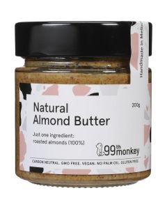 Natural Almond Butter 6 X  Glass Jar 