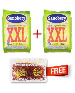 XXL Longest Grain Basmati Rice + Free 1 gm Pure Spanish Saffron   