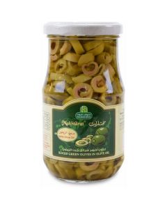 Sliced Green Olives in Olive Oil 6 X  Glass Jar 