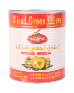 Sliced Green Olives 6 X  Metal Can 