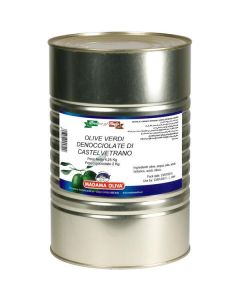 Castelvetrano Green Pitted Olives 2 X  Metal Can 