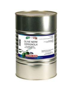 Canned Black Cerignola Whole Olives - Puglia 2 X  Tin 