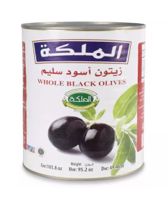 Canned Whole Black Olives 6 X  Metal Can 
