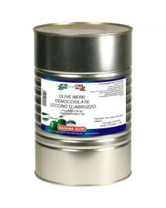 Pitted & Seasoned Black Olives - Leccino Olives 2 X  Tin 