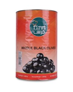 Whole Black Olives 4 X  Metal Can 