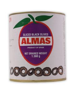 Sliced Black Olives 6 X  Metal Can 