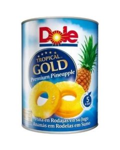 Canned Tropical Gold Pineapple Slices 12 X  Metal Can 