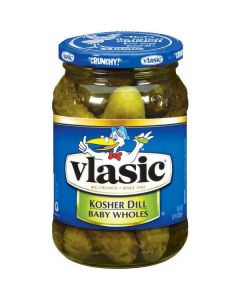 Baby Kosher Dills Wholes Pickles 12 X  Glass Jar (473 ml)