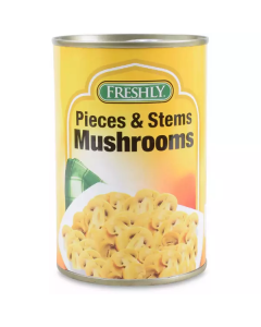 Canned Sliced Mushroom Pieces & Stems 24 X  Metal Can 