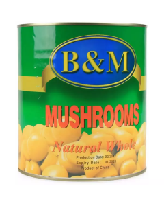 Canned Whole Mushroom 6 X  Metal Can 