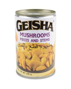 Canned Sliced Mushroom Pieces & Stems 24 X  Metal Can 