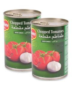 Chopped Tomatoes with Garlic 24 X  Metal Can 