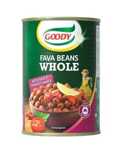 Canned Fava Beans Whole with Spicy Tomato Sauce 24 X  Metal Can 