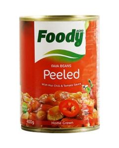 Canned Fava Peeled Beans with Hot Chili & Tomato Sauce 24 X  Metal Can 