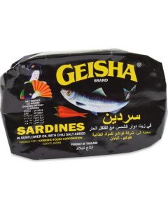 Canned Sardines in Tomato Sauce with Chili Black 100 X  Metal Can 